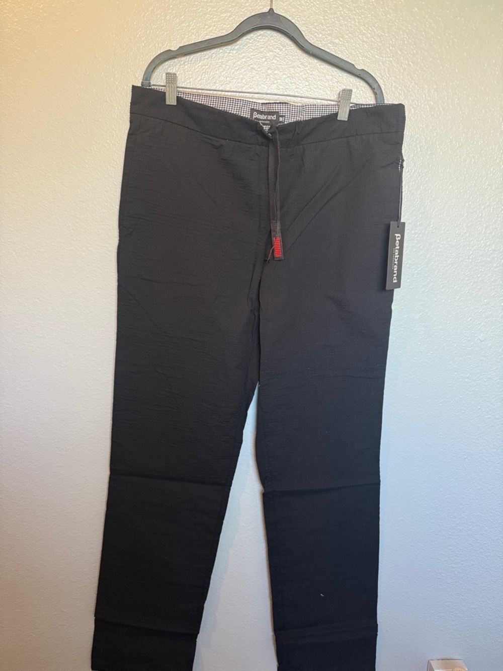 Betabrand Black Men's Drawstring karate casual pants
